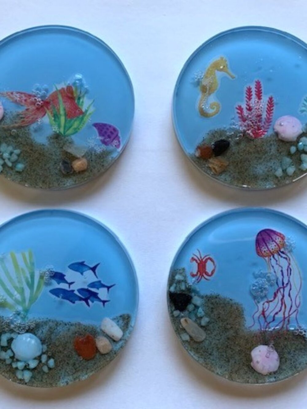 Handmade Under The Sea Coaster Set #1